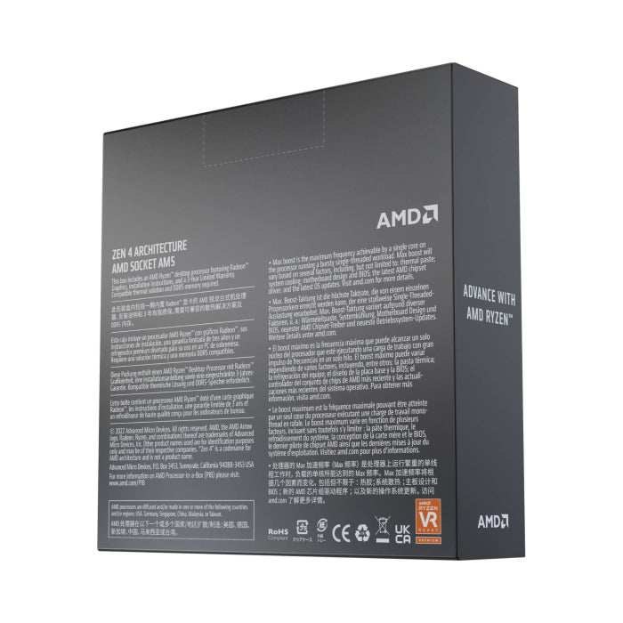 AMD 7000 Series Ryzen 7 7700X 4.5/5.4 GHz 8-Core Socket AM5 Cache L3/32MB 105W Desktop Processor Box Pack Without Cooler