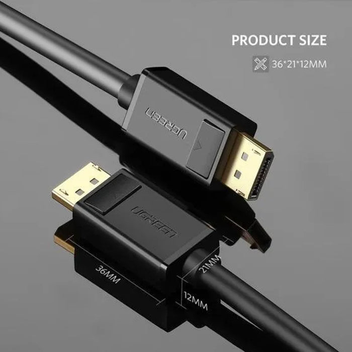 UGreen DisplayPort to DisplayPort Male to Male Cable 3m 3D & 4K@60Hz - Black