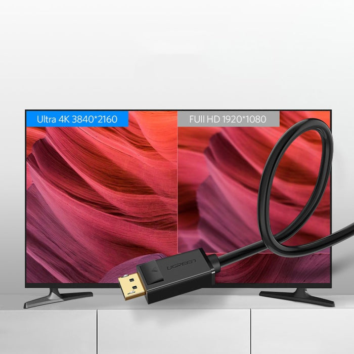 UGreen DisplayPort to DisplayPort Male to Male Cable 1.5m 3D & 4K@60Hz - Black