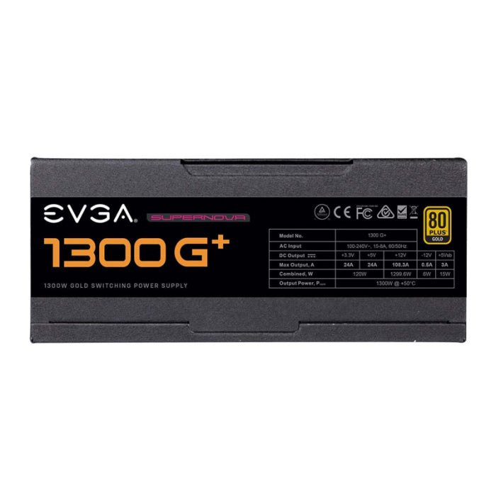 EVGA SuperNOVA 1300 GT 80+ Gold معياري بالكامل 1300 وات مزود طاقة في وضع Eco مع مروحة FDB 