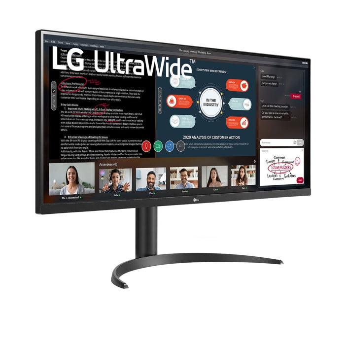 LG 34WP550-B شاشة 34 بوصة فائقة الدقة FHD IPS 75 هرتز 5 مللي ثانية AMD شاشة مزامنة مجانية 