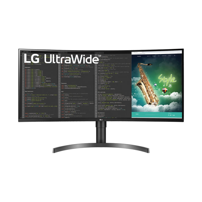 LG 35'' 35WN75CN-B QHD 2K VA 100Hz 5ms UltraWide Curved Monitor With HDR USB Type-C RJ45