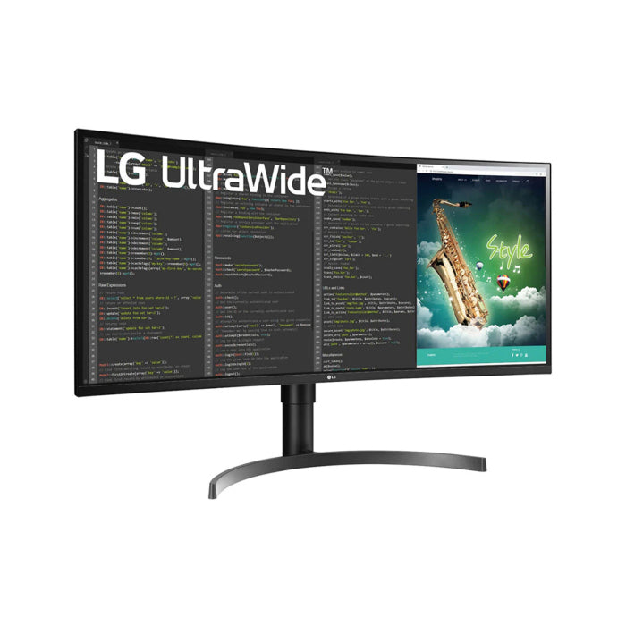 LG 35'' 35WN75CN-B QHD 2K VA 100Hz 5ms UltraWide Curved Monitor With HDR USB Type-C RJ45