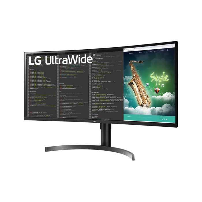 LG 35'' 35WN75CN-B QHD 2K VA 100Hz 5ms UltraWide Curved Monitor With HDR USB Type-C RJ45