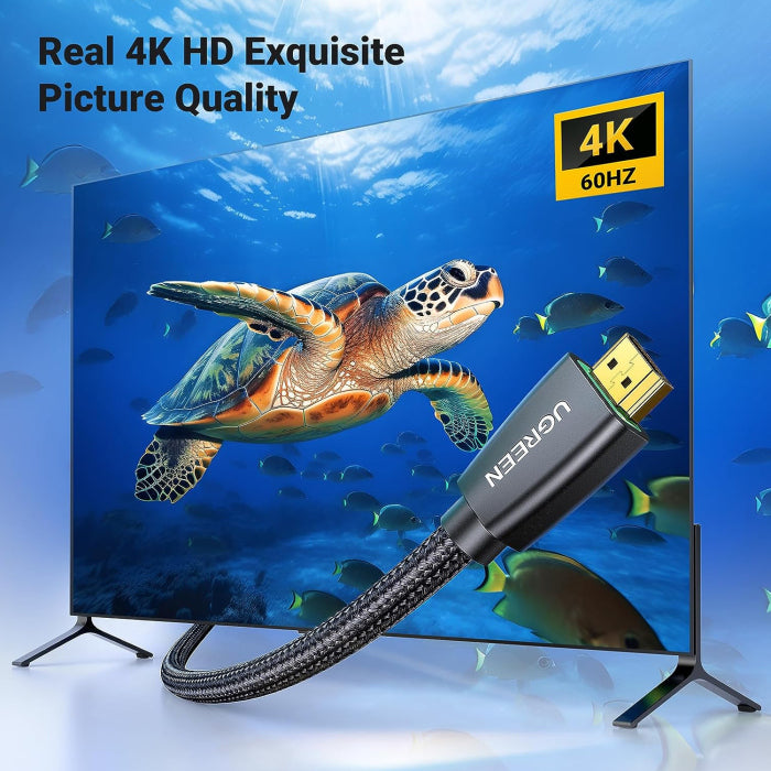 كابل HDMI UGreen HD188 عالي السرعة 4K بطول 2 متر - أسود 