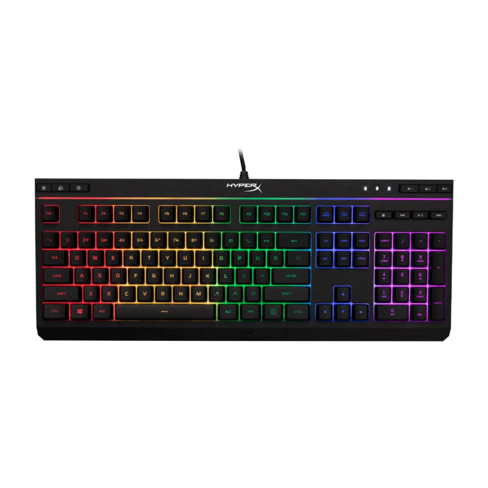 لوحة مفاتيح سلكية للألعاب HyperX Alloy Core Membrane RGB متوافقة مع أجهزة الكمبيوتر الشخصية وPS4™ وXbox One™ - أسود 