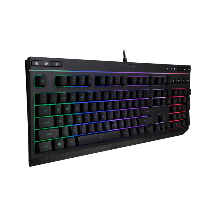 لوحة مفاتيح سلكية للألعاب HyperX Alloy Core Membrane RGB متوافقة مع أجهزة الكمبيوتر الشخصية وPS4™ وXbox One™ - أسود 