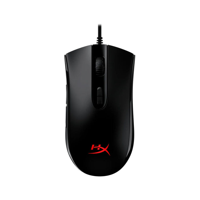 ماوس الألعاب HyperX Pulsefire Core RGB الذي يتم التحكم فيه بواسطة برنامج مع مستشعر بصري Pixart 3327 - أسود 