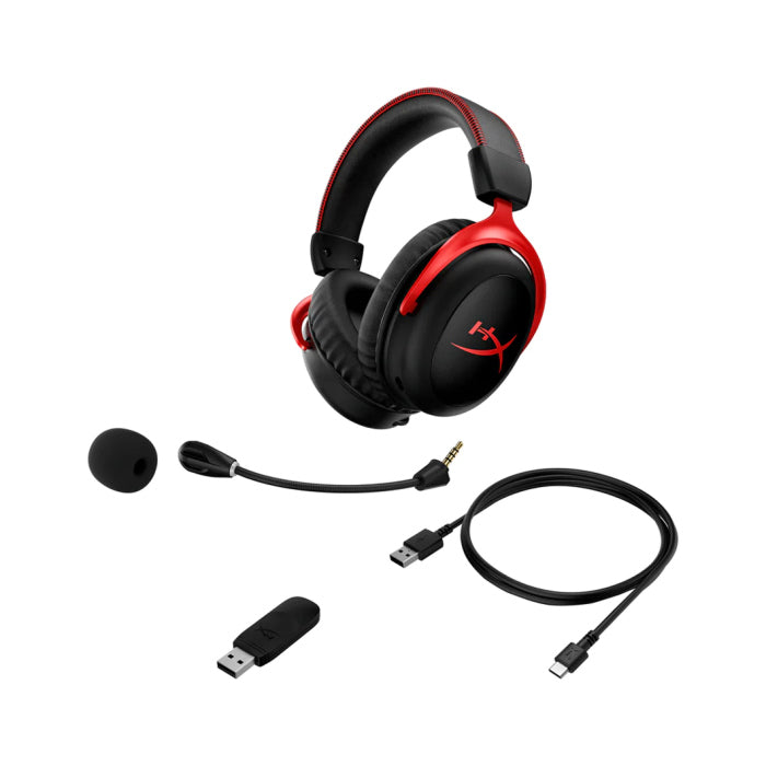 سماعة رأس لاسلكية للألعاب HyperX Cloud II Virtual 7.1 بصوت محيطي - أسود/أحمر 