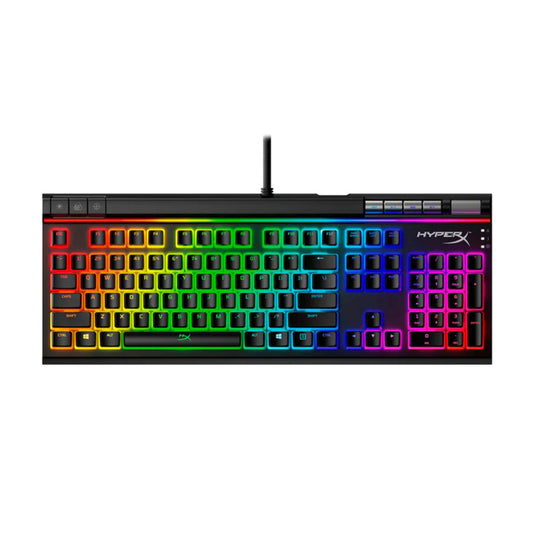 لوحة مفاتيح الألعاب الميكانيكية السلكية HyperX Alloy Elite 2 RGB Linear HX Red Switch HyperX Pudding Keycaps (ABS) للكمبيوتر الشخصي، PS5، PS4، Xbox Series X|S &amp; Xbox One 