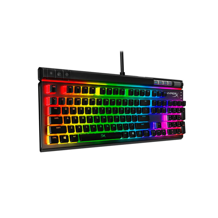 لوحة مفاتيح الألعاب الميكانيكية السلكية HyperX Alloy Elite 2 RGB Linear HX Red Switch HyperX Pudding Keycaps (ABS) للكمبيوتر الشخصي، PS5، PS4، Xbox Series X|S &amp; Xbox One 