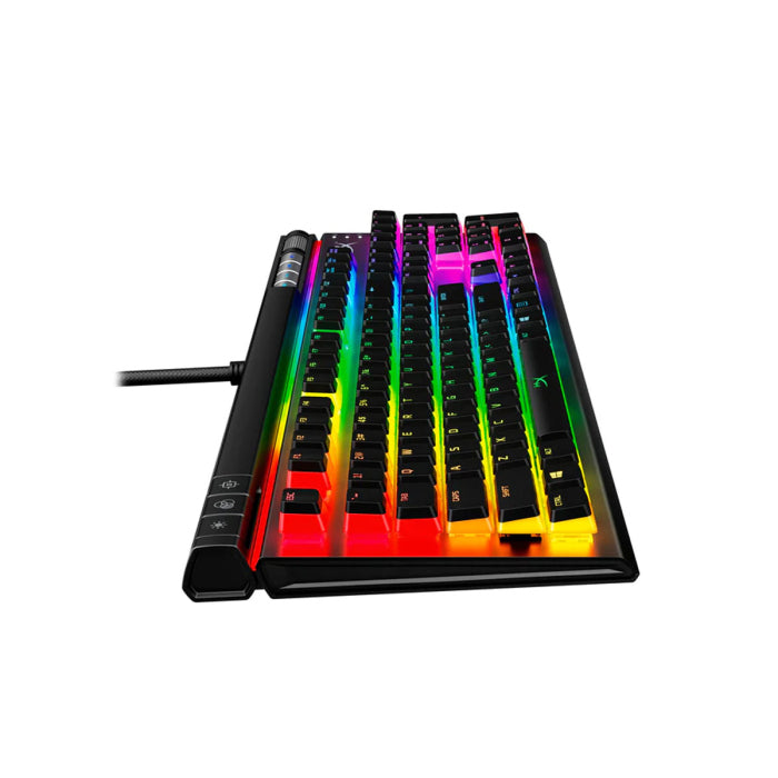 لوحة مفاتيح الألعاب الميكانيكية السلكية HyperX Alloy Elite 2 RGB Linear HX Red Switch HyperX Pudding Keycaps (ABS) للكمبيوتر الشخصي، PS5، PS4، Xbox Series X|S &amp; Xbox One 