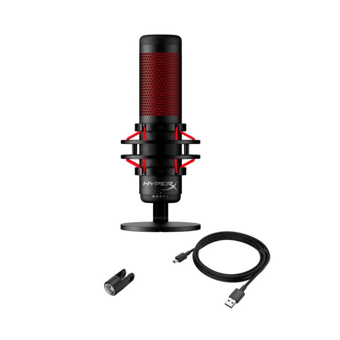 HyperX QuadCast USB Microphone - Black/Red