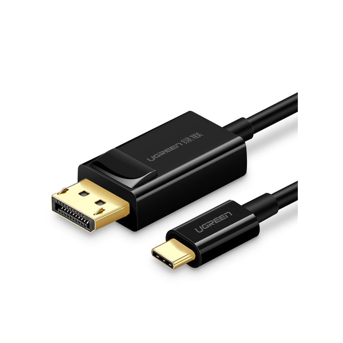 UGreen MM139 كابل USB من النوع C إلى Displayport بطول 1.5 متر - أسود 