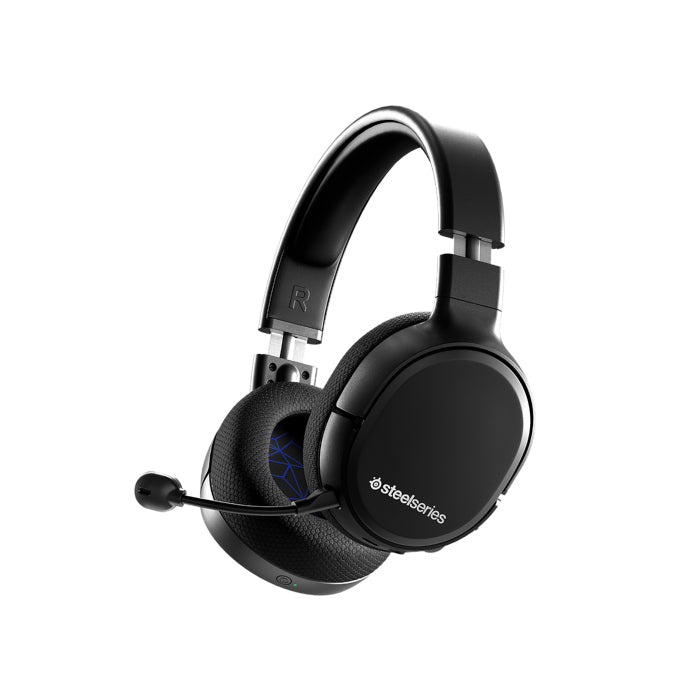 سماعة الألعاب SteelSeries Arctis 1 اللاسلكية/USB-C القابلة للفصل مع ميكروفون ClearCast المانع للضوضاء لأجهزة الكمبيوتر الشخصية وأجهزة PS5/PS4 وSwitch وAndroid - أسود 