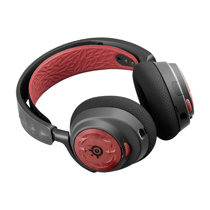 SteelSeries Arctis Nova 7 Diablo IV إصدار محدود Diablo IV Design سماعة الألعاب اللاسلكية المانعة للضوضاء لأجهزة الكمبيوتر PS5/4 Switch والهواتف المحمولة 