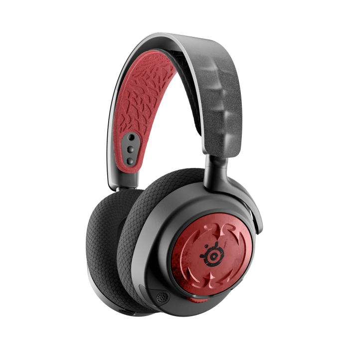 SteelSeries Arctis Nova 7 Diablo IV إصدار محدود Diablo IV Design سماعة الألعاب اللاسلكية المانعة للضوضاء لأجهزة الكمبيوتر PS5/4 Switch والهواتف المحمولة 