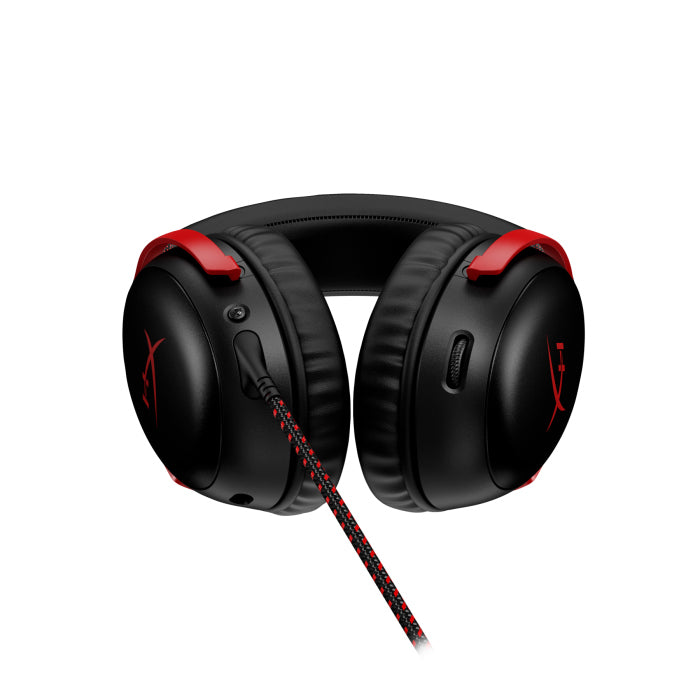 HyperX Cloud III – Wired Gaming Headset, PC, PS5, Xbox Series X|S, Switch, Mobile Angled 53mm Drivers, DTS,USB-C, USB-A, 3.5mm – (Black/Red)