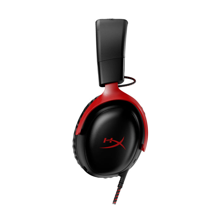 HyperX Cloud III – Wired Gaming Headset, PC, PS5, Xbox Series X|S, Switch, Mobile Angled 53mm Drivers, DTS,USB-C, USB-A, 3.5mm – (Black/Red)