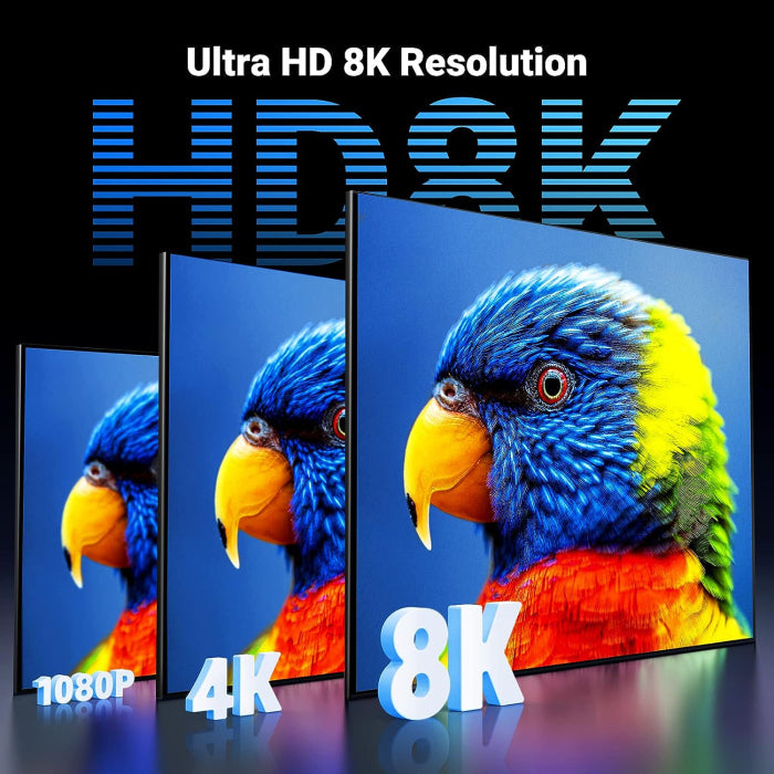 كابل UGreen HD140 HDMI 8K Ultra HD عالي السرعة 2M ذكر إلى ذكر مع قطن مضفر - أسود 