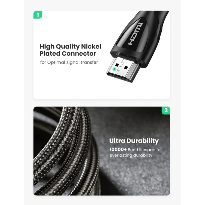 UGreen HD140 HDMI 8K Ultra HD كابل عالي السرعة 5 متر - أسود 