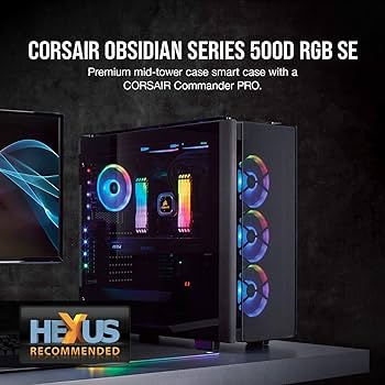 CORSAIR Obsidian Series 500D RGB SE Premium Mid Tower Case - Black