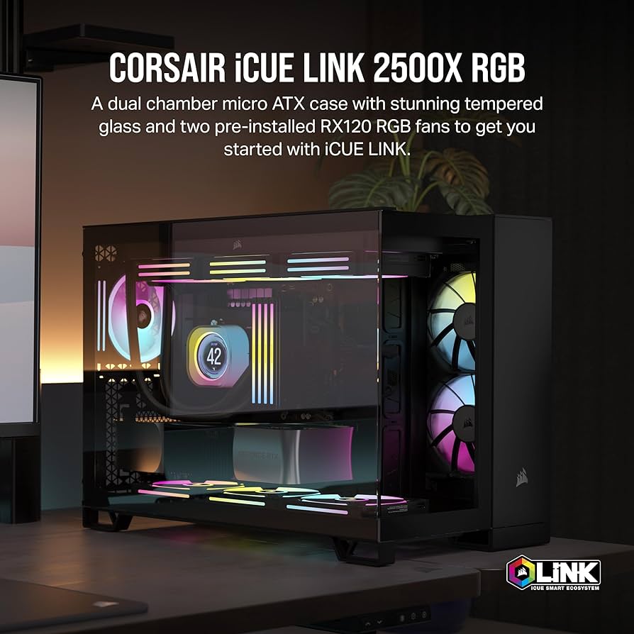 CORSAIR ICUE LINK 2500X RGB Mid Tower Case - Black