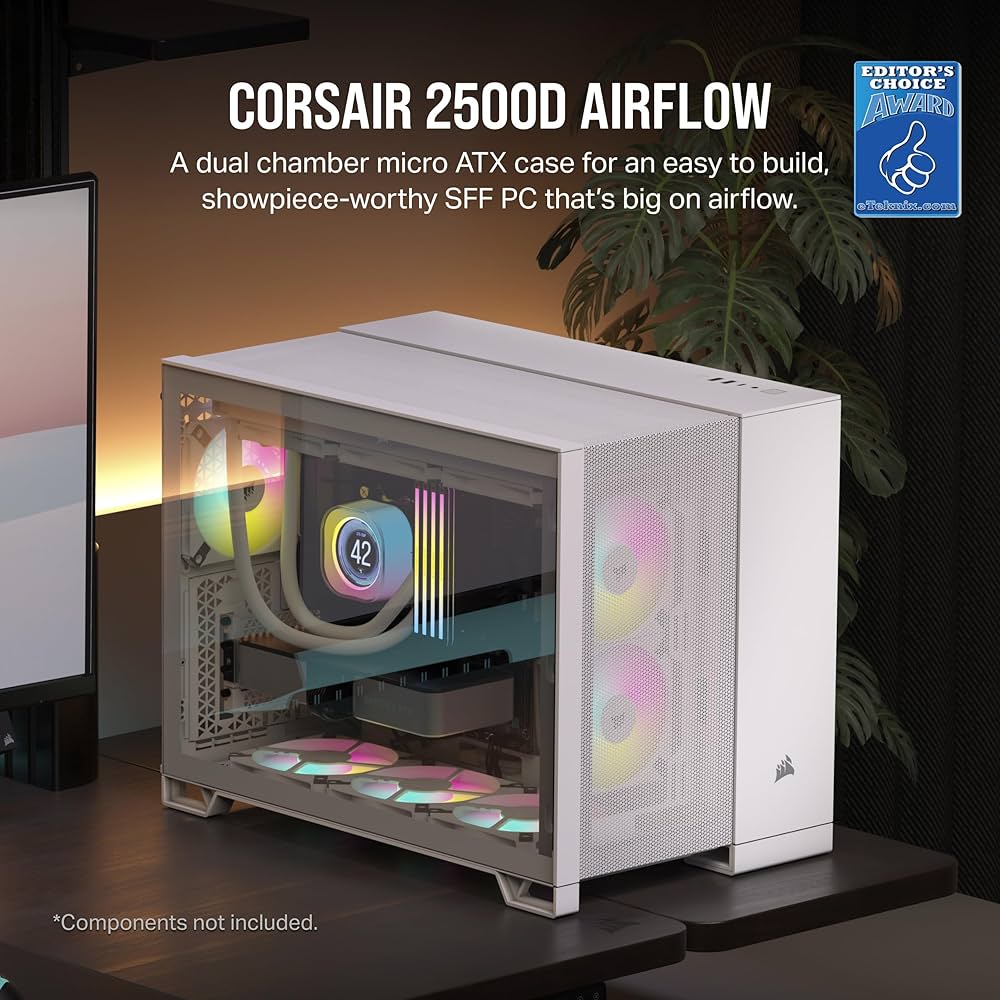 CORSAIR 2500D Airflow Mid Tower Case - White