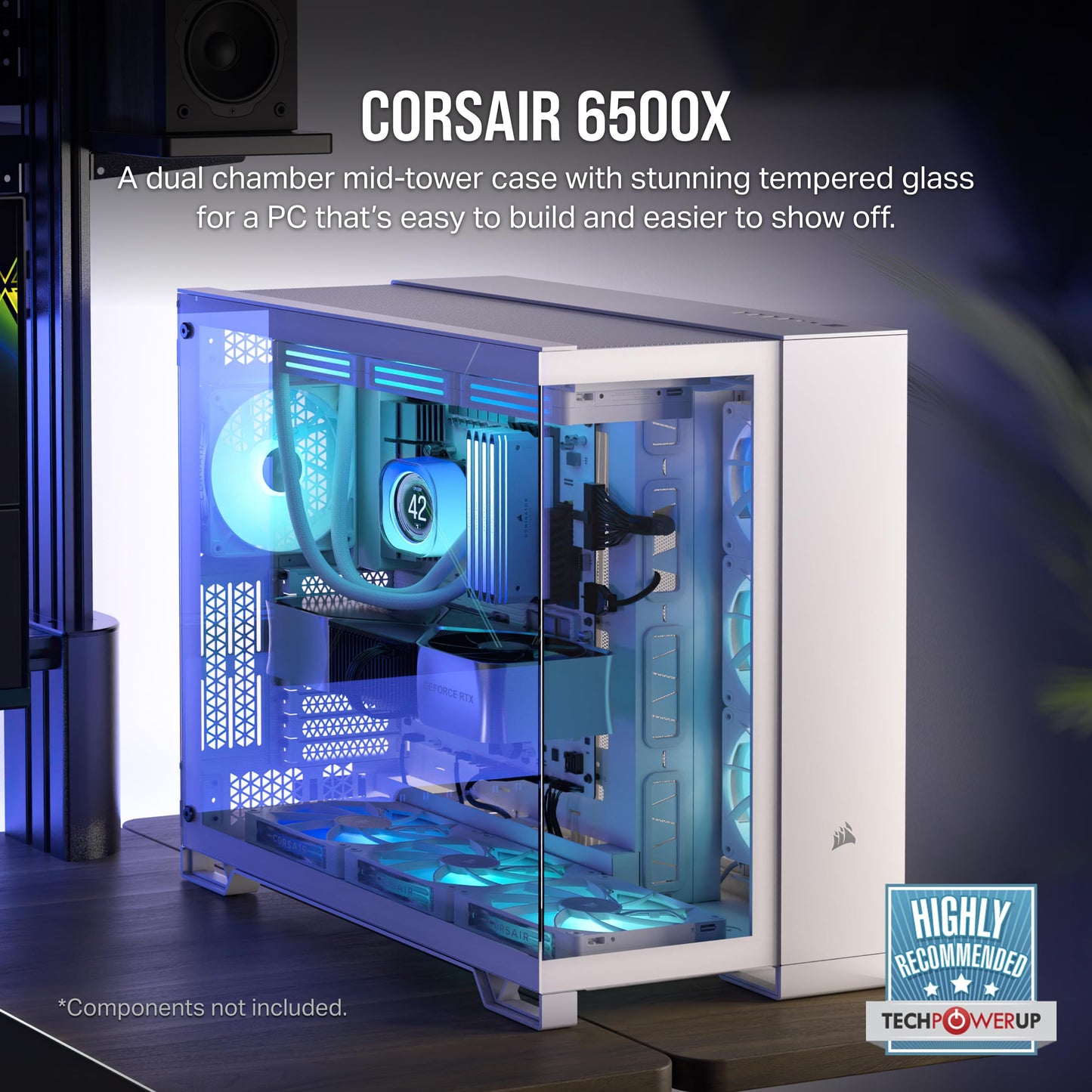 CORSAIR 6500X Mid Tower Case - White