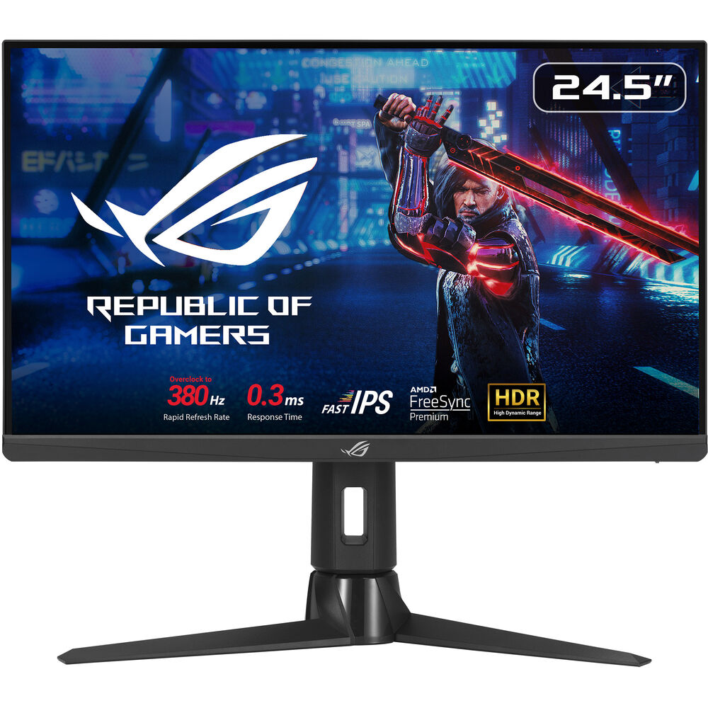 ASUS 25″ ROG Strix XG259QN eSports 380Hz FHD 0.3ms Fast IPS HDR400 Rotatable Gaming Monitor