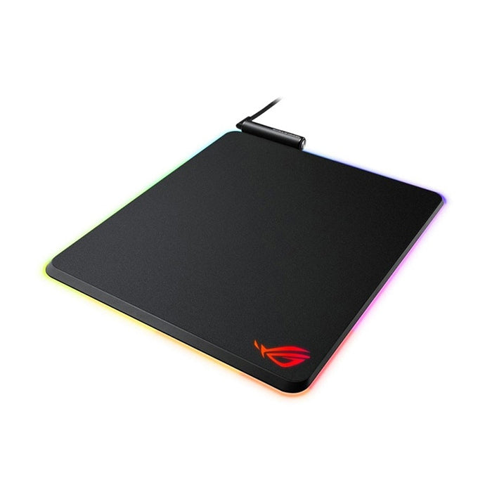 Asus Rog Balteus RGB Gaming Mouse Pad with 15-zone Aura Sync Lighting, Portrait Hard Surface,USB Passthrough & Nonslip Rubber Base