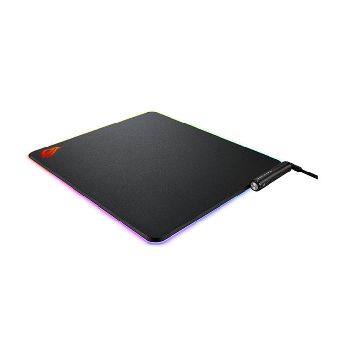 Asus Rog Balteus RGB Gaming Mouse Pad with 15-zone Aura Sync Lighting, Portrait Hard Surface,USB Passthrough & Nonslip Rubber Base