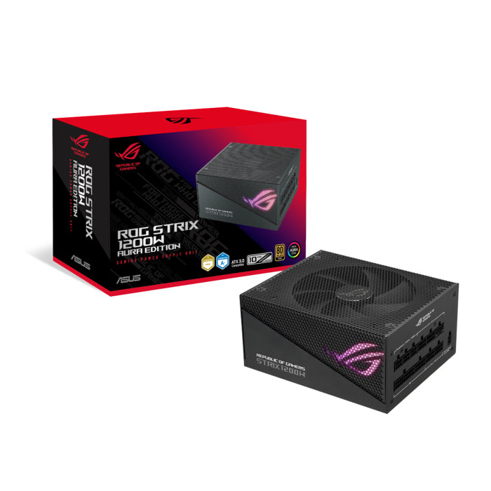 مزود طاقة Asus ROG STRIX 1200G Aura Edition Gold، معياري - أسود 