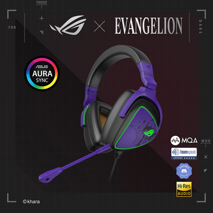 Asus Rog Delta S EVA Edition RGB Quad-Dac Virtual 7.1 RGB AI Noise Cancellation USB-C Wired Gaming Headset - For PC,PS5,PS4,Switch & Mobile Devices