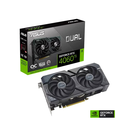 ASUS Dual GeForce RTX 4060 Ti OC, DUAL-RTX4060TI-O16G, 16GB GDDR6, HDMI, 3X DP