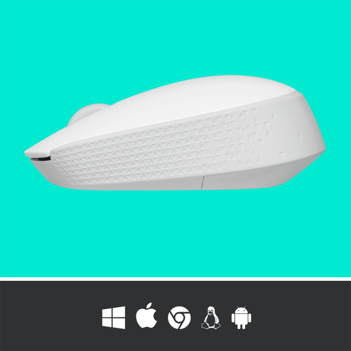 Logitech M171 mouse Ambidextrous RF Wireless Optical - White