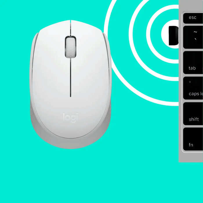 Logitech M171 mouse Ambidextrous RF Wireless Optical - White