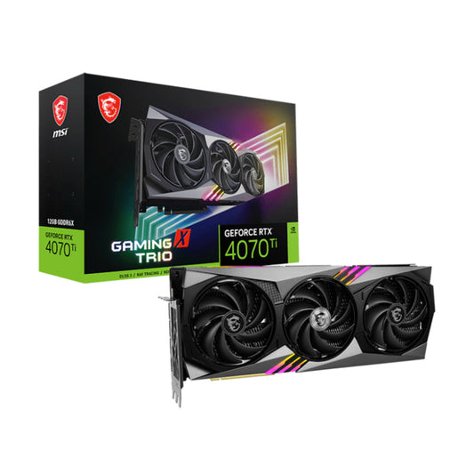 بطاقة رسومات إم إس آي جي فورس RTX 4070 Ti Gaming X Trio سعة 12 جيجابايت GDDR6X 