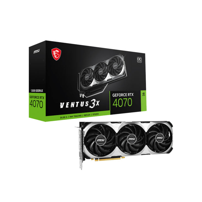 MSI GeForce RTX 4070 Ventus 3X OC Edition 12GB GDDR6X Graphics Card