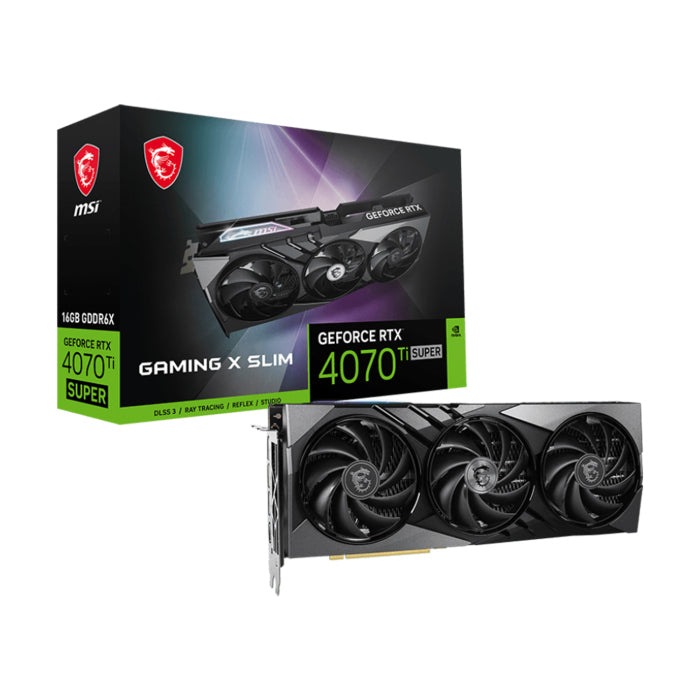 MSI GeForce RTX 4070Ti Super Gaming X Slim 16GB GDDR6X Graphic Card - Black