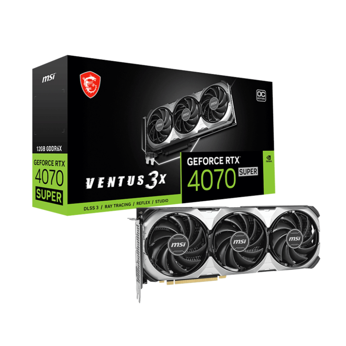 MSI GeForce RTX 4070 Super Ventus 3X OC Edition 12GB GDDR6X Graphics Card