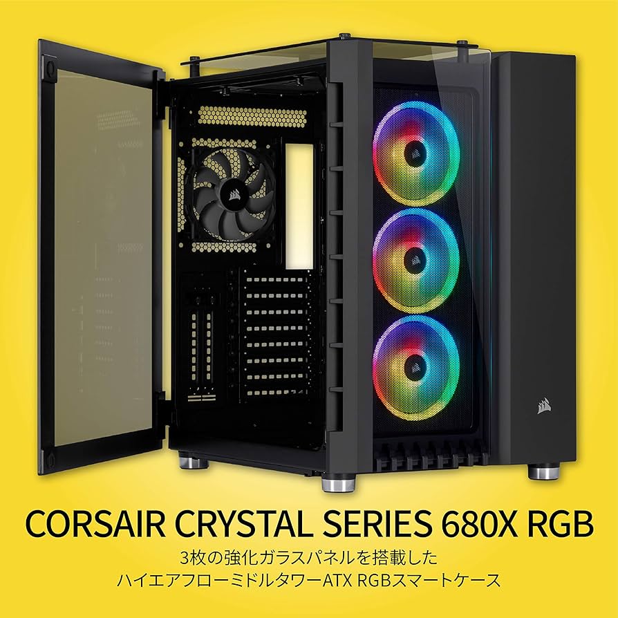 CORSAIR Crystal Series 680X RGB Mid Tower Case - Black