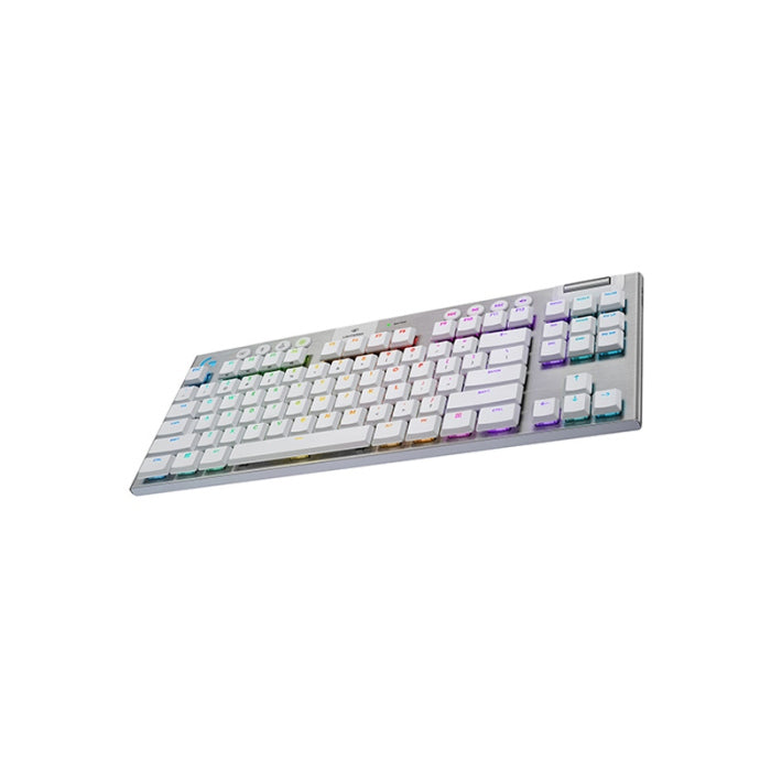 Logitech G915 Tenkeyless Light Speed Wireless RGB Mechanical Gaming KeyBoard GL Tactile Switch - White