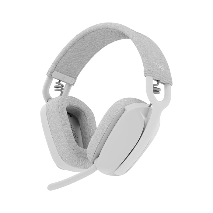 Logitech Zone Vibe 100 Wireless Bluetooth Headset With Noise-Cancelling Mic - Off White