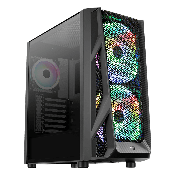 Aerocool AirHawk Duo ARGB Mid Tower Case – Black