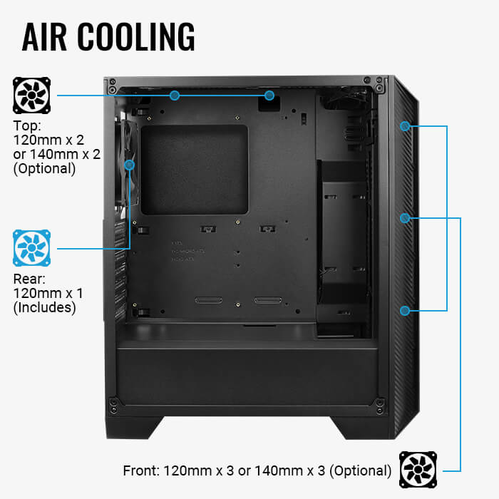 Aerocool Cylon Pro RGB Mid Tower Case - Black