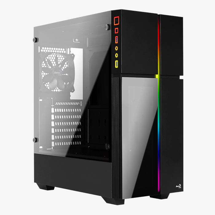 Aerocool Playa G-BK-V3 RGB Mid Tower Case - Black