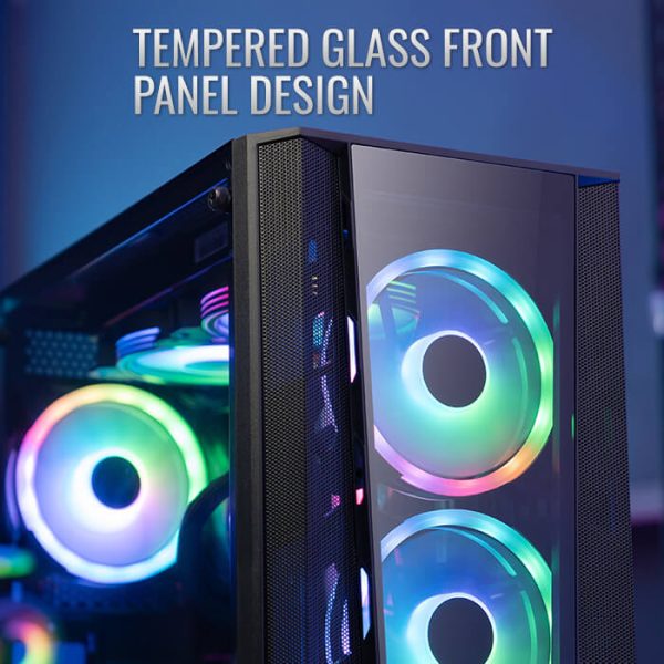 Aerocool Prism V3 ARGB Mid Tower Case - Black