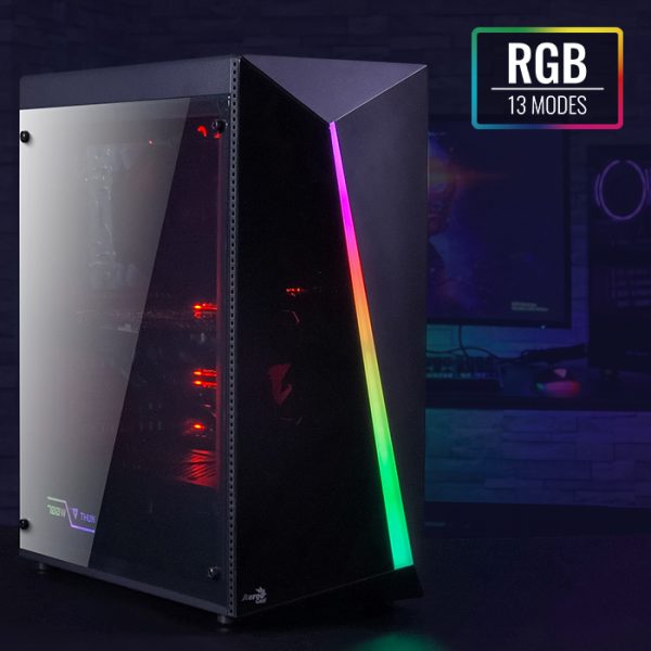 Aerocool Shard V2 RGB Mid Tower Case - Black