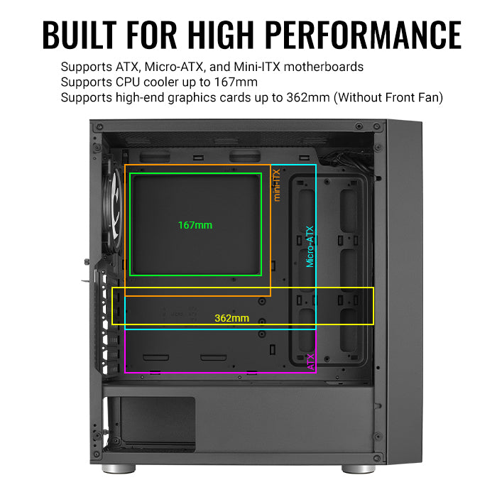 AeroCool Skribble ARGB MID TOWER CASE